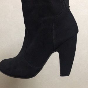 Knee High Black High Heeled Boots